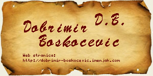 Dobrimir Boškoćević vizit kartica